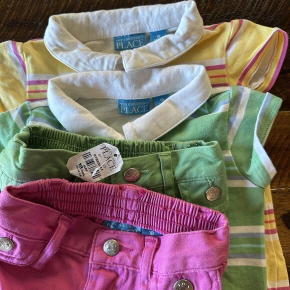 The Children's Place Size 18 Months Polo Shirt Shorts Sets 4 Pieces - Picture 3 of 4